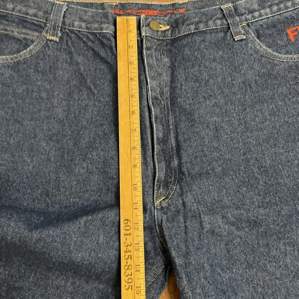 NOS Texas Jeans Mens 44x32 Relaxed Fit Fire Resistant Denim Pants Made In USA